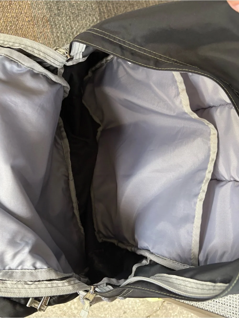 L.L. Bean Black Backpack with Light Gray Accents